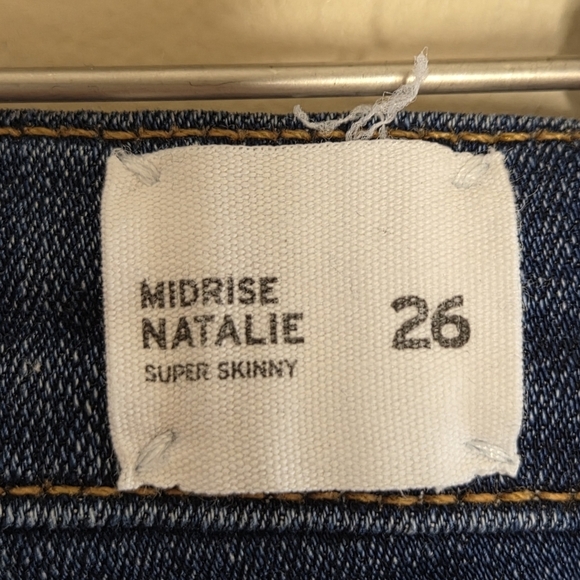 Hudson Jeans | Natalie Mid-Rise Super Skinny Dark Wash Jeans Size 26 - Picture 4 of 6